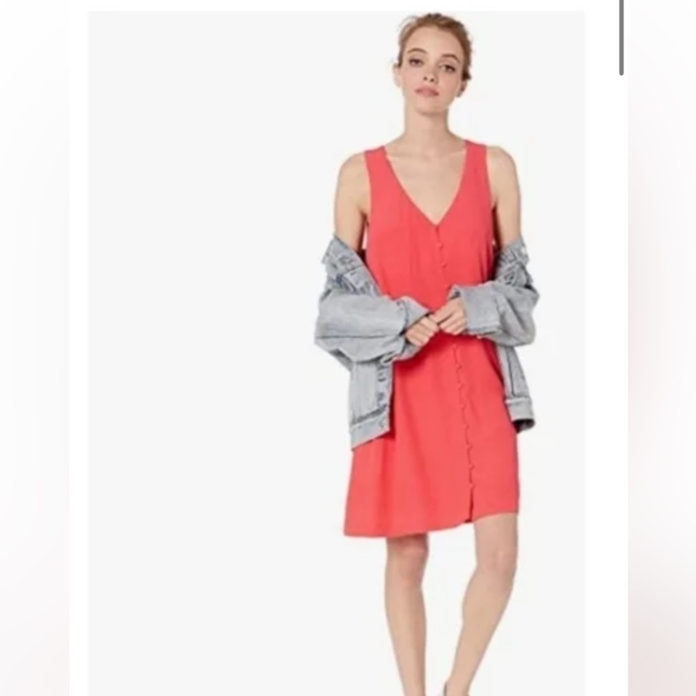 BB Dakota Pink Sleeveless V-Neck Sundress